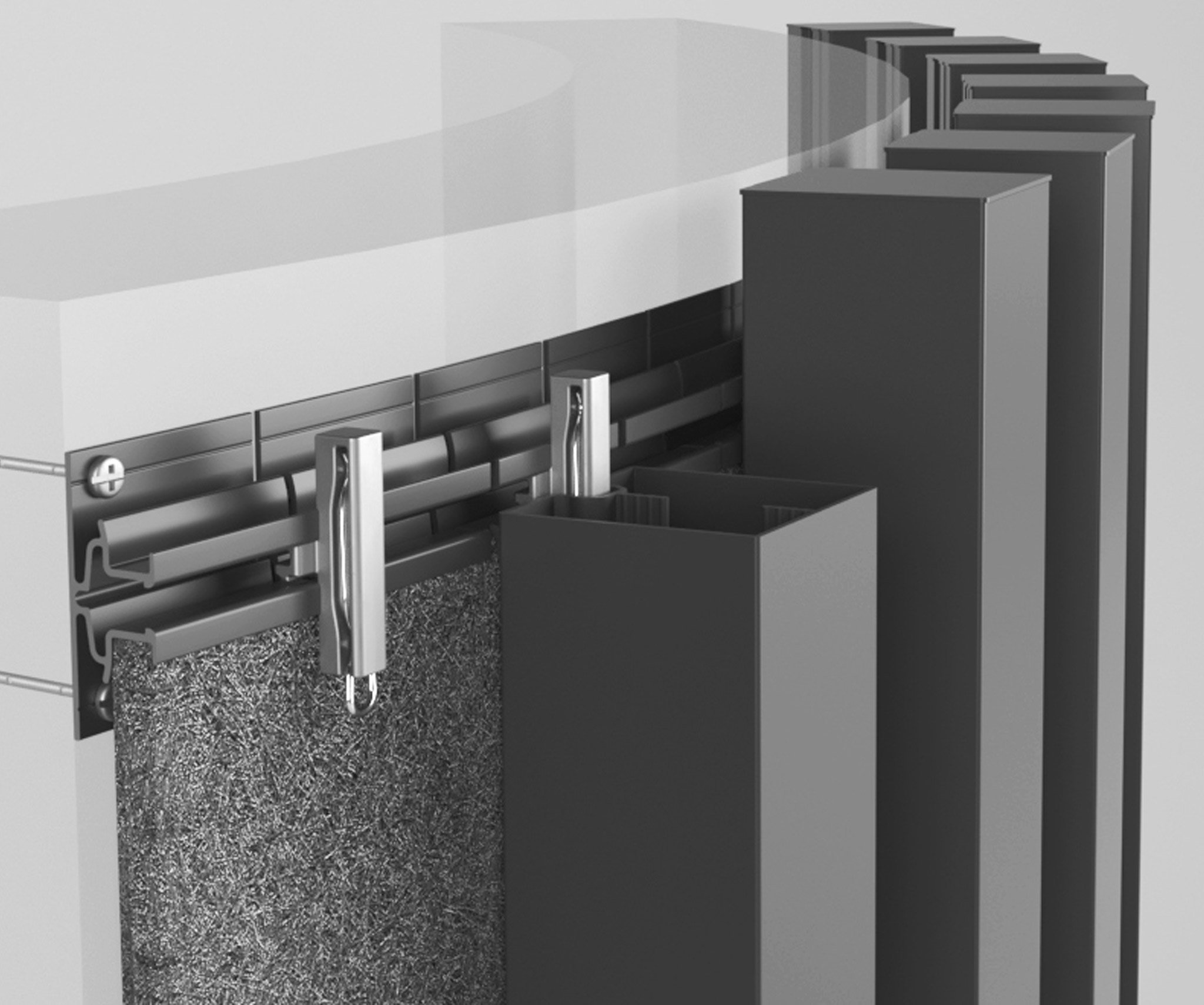 Curved-mounting-track