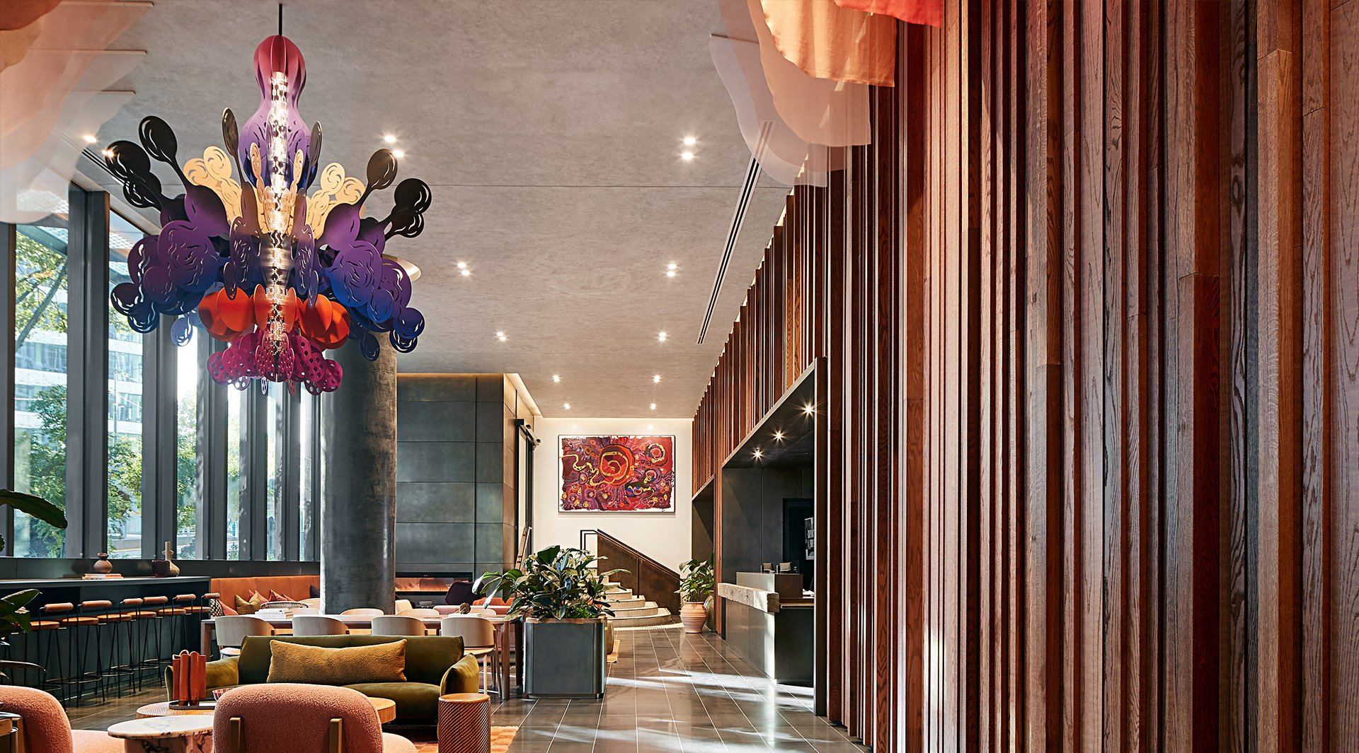 Home Docklands Sculptfom Feature Wall Foyer