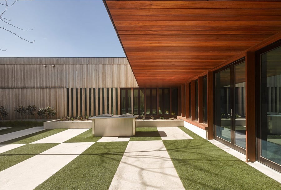 timber feature wall