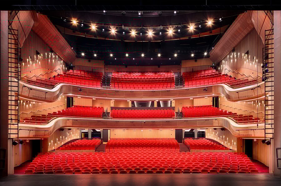 Her Majesty's Theatre Masthead, Timber Batten Linings