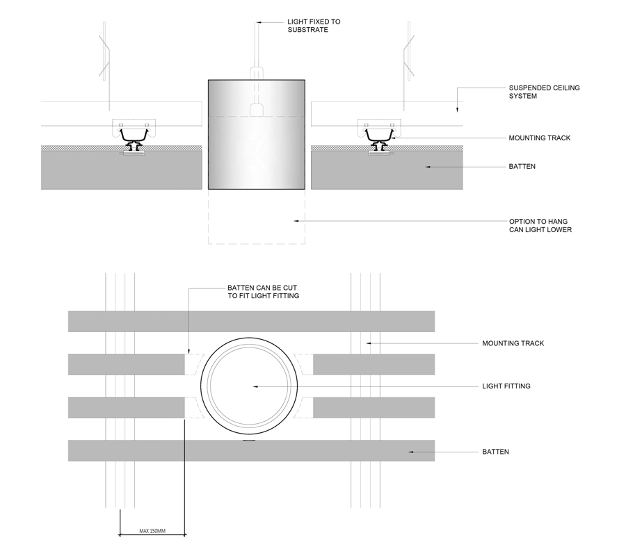 Sculptform Can light detail