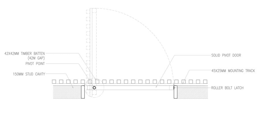 Sculptform Internal Pivot Door detail
