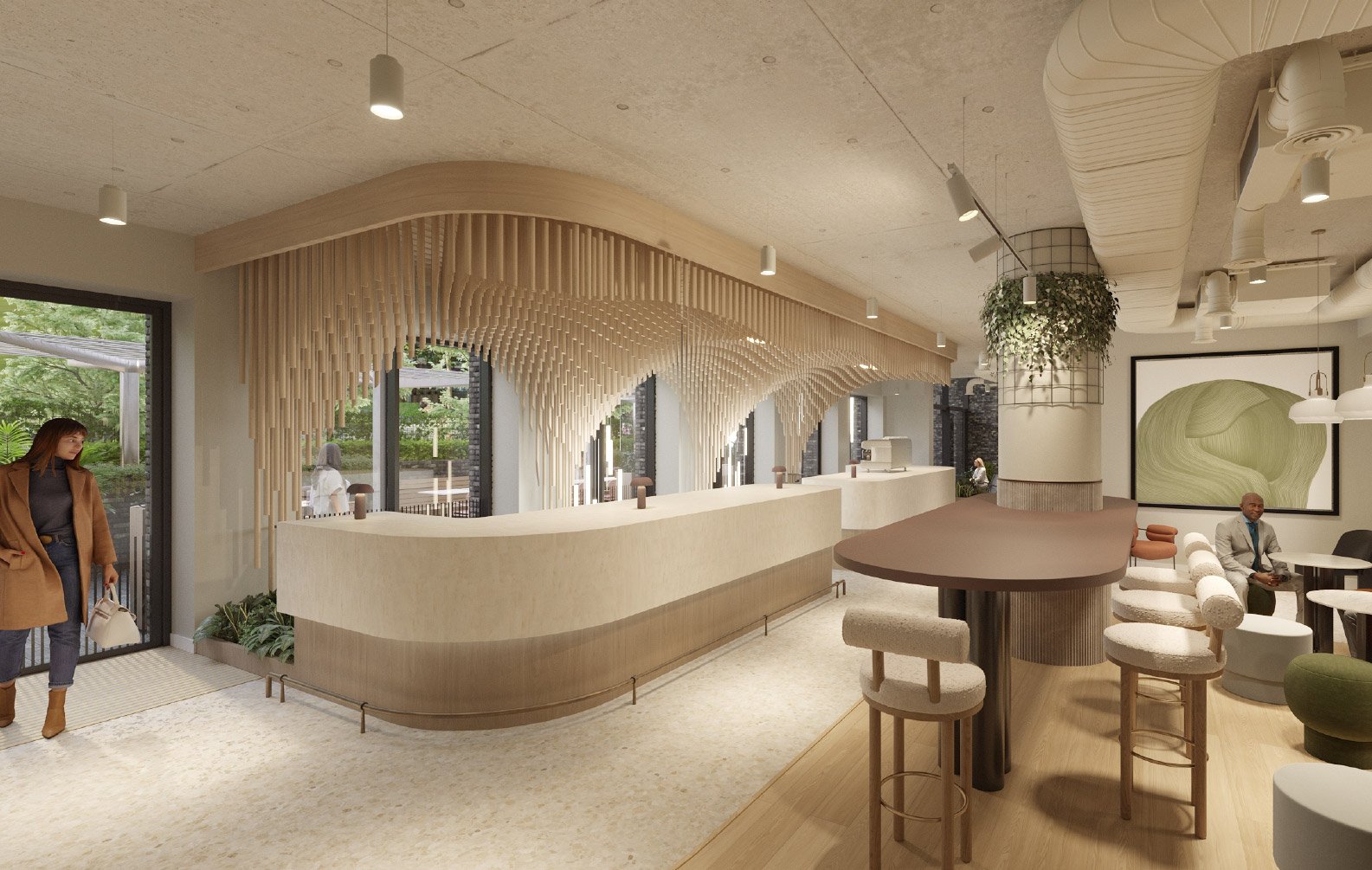 Architectural&nbsp;Render of Mayvn Cafe Ceilingby Peldon Rose