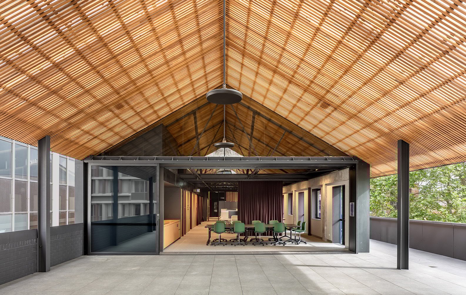 The Mill Boot Factory roof top soffit 