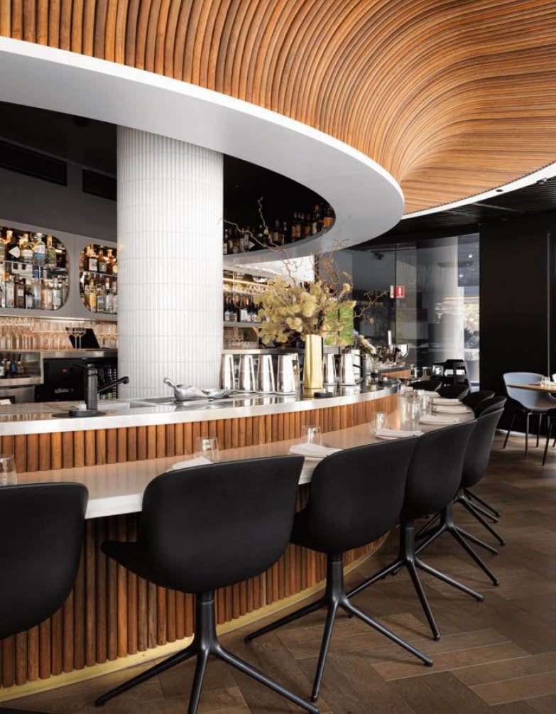 Aalia curved timber battens