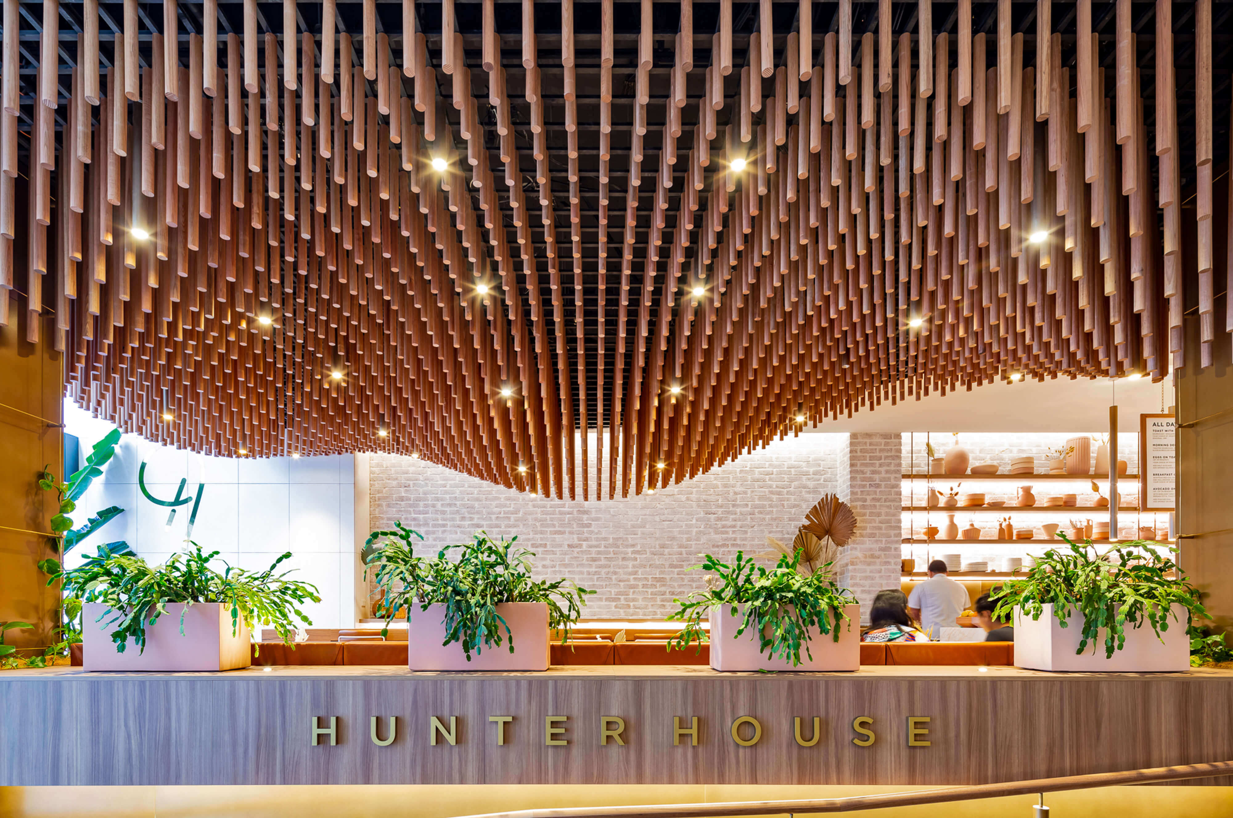 Hunter House Pixilated Ceiling featuring Sculptform custom system