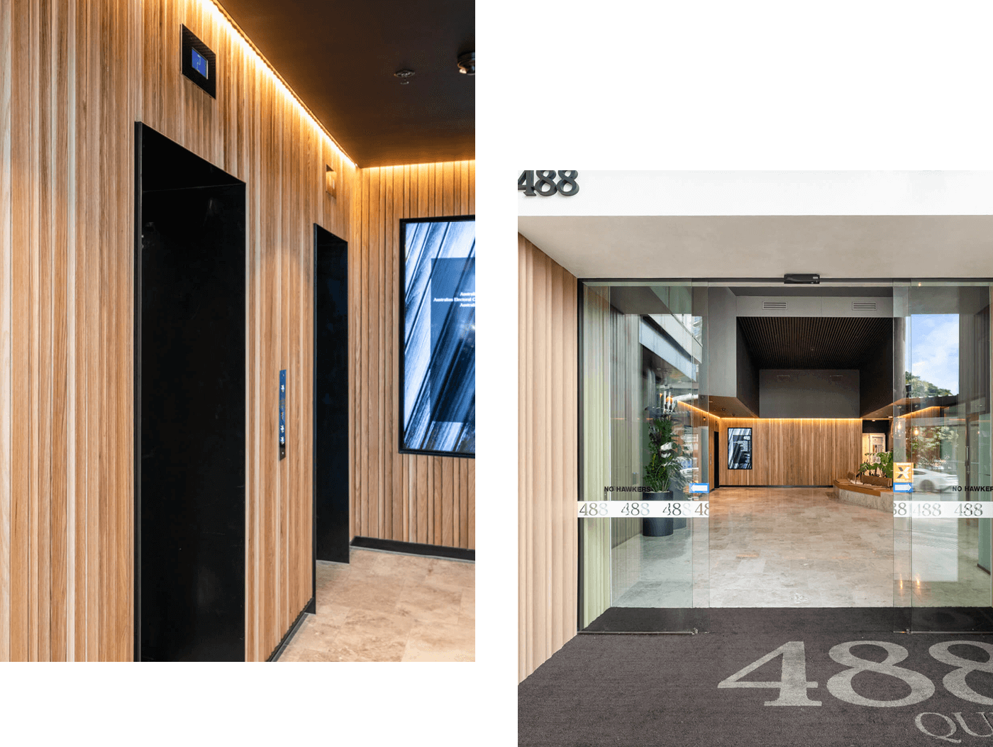Timber Feature Walls of 488 Queen Street | Project | Sculptform